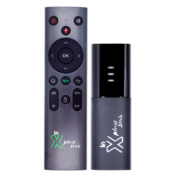 Receptor Interbras XPLUS Stick V2 4K 1GB / 8GB RAM / IPTV Stick com Controle Voz