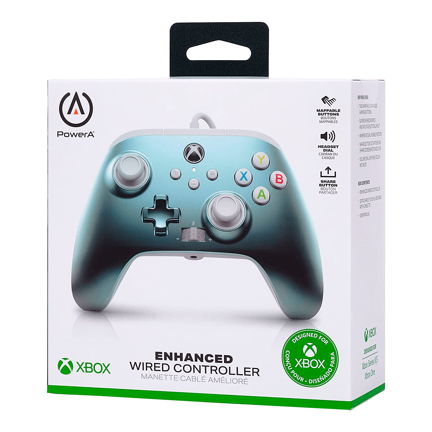 Controle Xbox PowerA Enhanced Wired Controller - Metallic Ice (PWA-A-METALLIC)