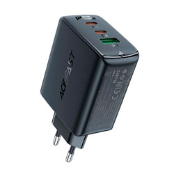 Carregador Acefast A41 65W USB-A USB-C - Preto