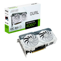 Placa de Vídeo Asus Dual OC Edition NVIDIA GeForce RTX 4060Ti White 8GB GDDR6 - 90YV0J42-M0NA00
