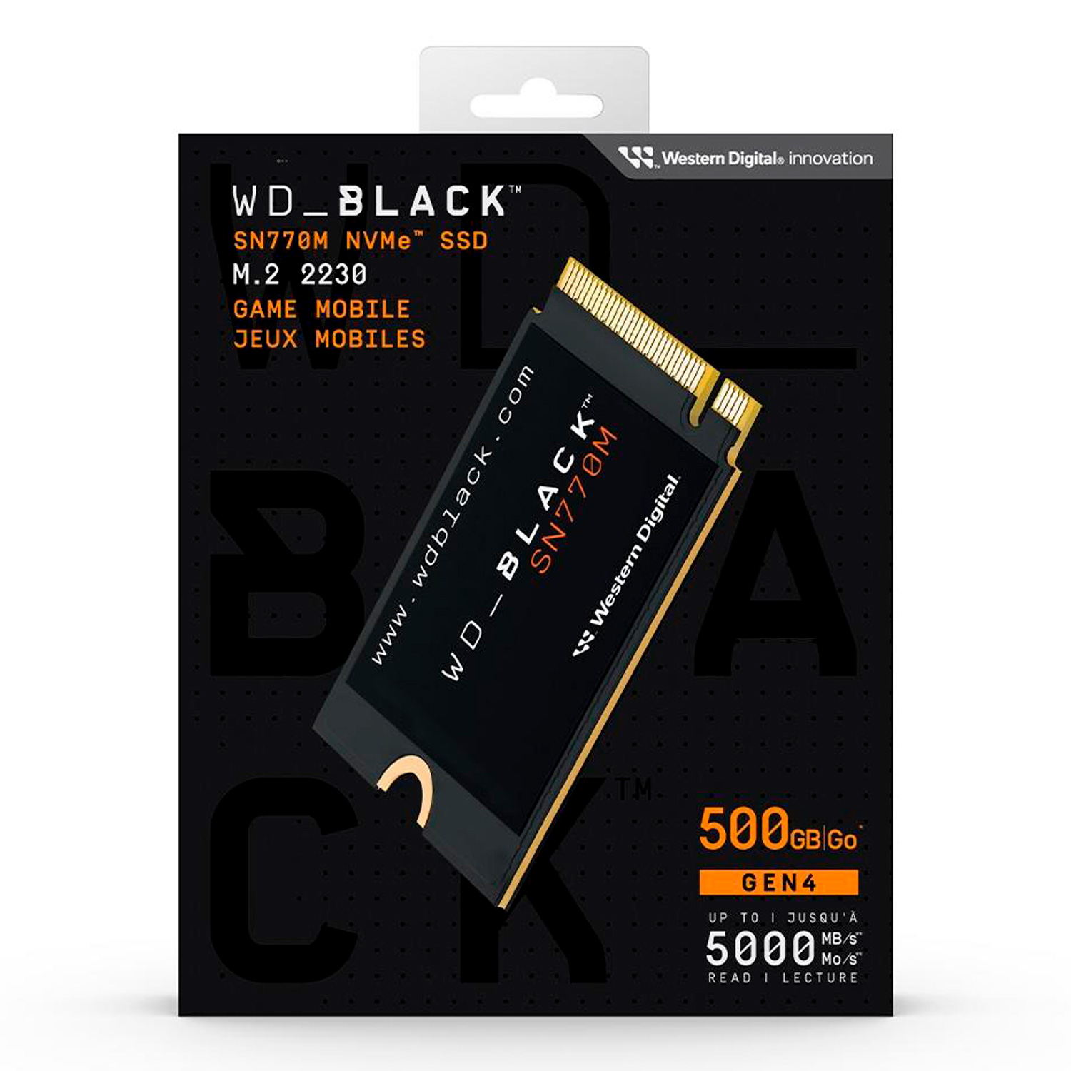 SSD M.2 Western Digital Black SN770M 500GB NVME Gen 4 - WDS500G3X0G