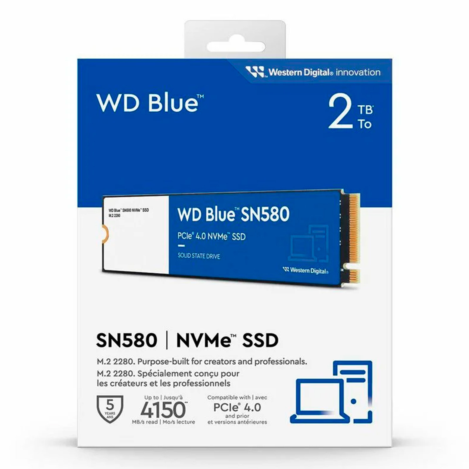 SSD M.2 Western Digital Blue SN580 2TB NVMe PCIe - SWDS200T3B0E